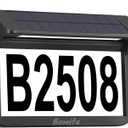 Solar House Numbers for Outside Light Up - 3000K/6000k 2 Modes, Aluminum Waterproof LED Lighted Address Signs for Houses, Solar Powered Wall-Mounted Illuminated Address Plaque for Yard Home