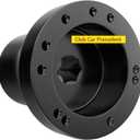 Golf Cart Steering Wheel Adapter for Club Car Precedent with 5-6 Holes Steering Wheel-Black