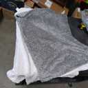 SnowStorm Luxe® Blankets 100% Polyester White and Grey, 30x22"