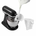 2 x Foldable Silicone Flour Funnel for Stand Mixers, No-Mess & Anti-Splash Kitchen Gadget, Dishwasher-Safe Baking Accessories Fits 4.5-5Qt (KSM150) Best Kitchen Aid Mixer Attachments (White)