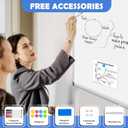 Double-Sided White Board Dry Erase, 20" x 30" Dry Erase Board for Wall with Silver Aluminium Frame, Magnetic Whiteboard for Office, Home, School, Kitchen