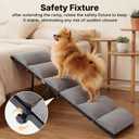 Veehoo Dog Ramp for Bed Couch Height Adjustable from 12" to 20", Foldable Stairs for Dogs to Get on Bed 17" Extra Wide, Portable Pet Doggie Steps Indoor with Non Slip Pad, Support up to 150 lbs
