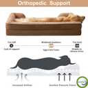 WNPETHOME Dog Beds for Large Sized Dogs, Washable Orthopedic Dog Couch Sofa Bed with Waterproof Lining & Non-Skid Bottom for Pet Sleeping