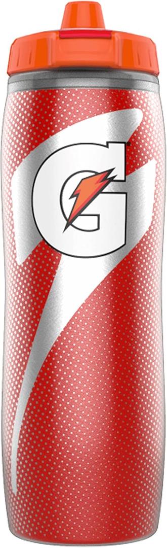 Gatorade Insulated Squeeze Bottle, Red, 30 Ounces