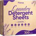 Lavender Laundry Detergent Sheets Travel Eco-friendly 300 Loads Fisroa Clothes Washing Detergent Sheets Plastic-Free Washer Strips Liquidless Laundry Strips Tablet