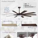 Fanbulous 72 Inch Ceiling Fans with Lights and Remote, Outdoor Large Ceiling Fan with 10 Blades, 36W LED Light 3CCT, 6 Speed Reversible DC Motor, Modern Big Ceiling Fan for Living Room,Patio.