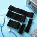 Geiserailie 10 Pcs Extender Strap Reusable Ice Belt 4 Sizes Extender Strap Multipurpose Elastic Hook and Loop Extension for Ice Pack Black Back/Knee/Ankle Braces, Vests, Wraps, and Belts