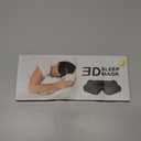 Sleep Eye Mask Weighted for Side Sleeper Men Women,3D Contoured Sleeping Mask with Adjustable Strap No Eye Pressure 100% Blockout Soft Comfortable Eye Cover for Travel,Nap,Meditating,Black