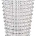 MCMCNCUIU Large Crystal Vase for Flowers, Clear Cylinder Vase, Large Glass Vases, Modern Decorative Vases for Living Room, Bedroom, Kitchen, Dining Table, Mantle, Wedding, Heavy Duty, 11 Inch