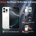 SUPFINE Magnetic for iPhone 16 Pro Max Case (Compatible with MagSafe) (Military Grade Drop Protection) Slim Translucent Matte Shockproof with Anti-Fingerprint Phone Case,Red