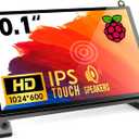 ROADOM Raspberry Pi Screen, 10.1 Touchscreen Monitor, IPS FHD 1024600,Responsive and Smooth Touch,Dual Built-in Speakers,HDMI Input,Compatible with Raspberry Pi 5/4/3/Zero,Easy Assembly,Driver Free (10.1 Inch)