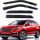 KPY Rain Guards Fit for 2013-2018 Hyundai Santa Fe, Out-Channel Window Visors Vent Wind Deflectors 4PC, Car Accessories for 13-18 Santa Fe (Excludes XL Model)