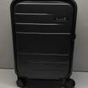 LUGGEX Carry On Luggage Top Opening, FLT Expandable Polycarbonate Hard Shell Suitcase with Wheels (FX-Lite, Charcoal Metallic, 20 Inch, 36L-41L)