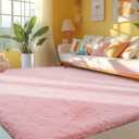 Fluffy 8x10 Area Rug Living Room: Shag Pink Area Rugs for Bedroom- Large Plush Soft Rugs for Living Room- Fuzzy Modern Carpets for Bedroom, Kids Room Decor (Pink, 8x10Feet)