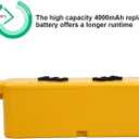 14.4V 4000mAh Ni-MH Replacement Battery for Irobot-Roomba 400 series Roomba 400 405 410 415 416 418 4000 4100 4105 4110 4130 4150 4170 4188 4210 4220 4225 4230 4232 4260 4296 Vacuum Cleaner