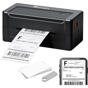 Bluetooth Shipping Label Printer, 4x6 Wireless Thermal Label Printer for Shipping Package & Small Business Compatible with iOS, Android, Amazon, Shopify, USPS