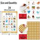 2 x haipino Christmas Bingo Party Games with 24 Players, Christmas Party Games for Women Party Supplies, Family Activities, Party Favor Gifts for Women Men Family Activities - JY972 (Bible-1)