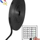 Magnetic Tape Roll, 120 ft x 1/5 Inch Magnet Tape for Whiteboard, Reusable Magnetic Whiteboard Borders & Dividers for Classroom, Office, Art (Black)