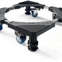 Adjustable Mini Fridge Stand with 4 Heavy-Duty Legs & 4 Locking Swivel Wheels - 16-27 Inch Universal Base for Refrigerators, Washing Machines & Dryers