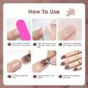 2 x JODSONE Press on Nails Gold Square Cat Eye Handmade 3D Fake Nail Tips Reuseable Fashionable Design Long Lasting Fit Easy to Create Exquisite Fingertips- Medium