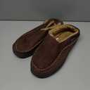 Zigzagger Men's Slip On Moccasin Slippers, Indoor/Outdoor Warm Fuzzy Comfy House Shoes, Fluffy Wide Loafer Slippers, US 10.5