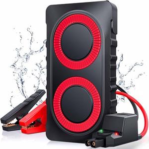 Car Battery Jump Starter 2000A Jump Box 12800mAh Portable Jump Starter Battery Pack (6.5 Gas/5.5L Diesel) Car Jumper Starter with Extended Smart Jumper Cables, Fast Charge, Lights, Compact