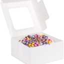 Moretoes 44pcs Cake Boxes, 20x5 Inches White Square Bakery Boxes with Window Cajas Pasteles for Cake, Mother's Day, Pastries, Chocolates, Cookies, Pie, Birthday Party, Wedding