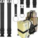 6PCS Luggage Straps for Suitcases, Adjustable Elastic Bungee Strap, Connect Up to 3 Suitcases, Luggage Connector Strap for Extra Bags, Travel Essentials for Carry-On and Backpacks