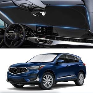 Windshield Sunshade for Acura RDX 2013 2019-2023 2024 2025 2026 210T 2-Layer Front Window Shades Cover for Windshield Sun Visor Screen Protector 210T Reflective Blocks UV Rays Cool Car Accessories