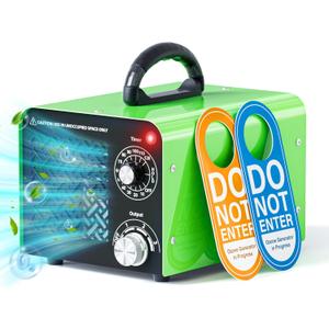 Ozone Generator 90,000mg, 3-Level Ozone Adjustment and Triple-Layer Ozone Output BoardOzone Machine for Areas Up to 5,500 sq. ft,Ozone Odor Eliminator for Home, Cars, Rooms, Smoke, and Pet (Green)