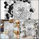 24 Pcs Silver Shimmer Wall Backdrop - 4x6 FT Silver Sequin Wall for Graduation, Anniversary & Engagement Decor