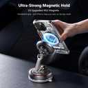 SYNCWIRE for MagSafe Car Mount [3-Axis] Nano Adhesive Gel + Strong Suction Cup Magnetic Phone Holder for Dashboard & Windshield, 360 Adjustable for iPhone 17 16 15 14 13 12, Samsung, Matte Black