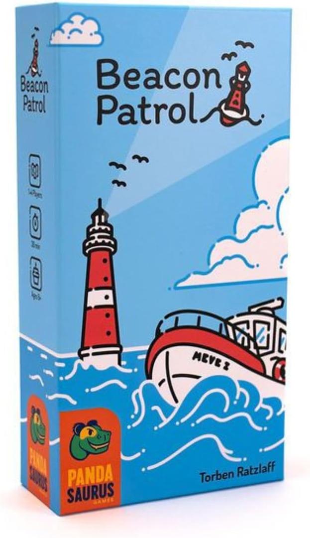 Beacon Patrol Board Game - Cooperative Coast Guard Adventure! Tile Placement Strategy Game, Fun Family Game for Kids and Adults, Ages 8+, 1-4 Players, 30 Minute Playtime, Made by Pandasaurus Games