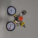 VEVOR Double Gauge Regulator, CO2 Regulator Gauge with 0-60PSI, Heavy Duty CO2 Gauge Gas System, Draft Beer Regulator with Check Valve, Adjustable Pressure Regulator for Draft Beer Homebrew, CGA320