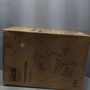 Black-Blue Lightweight Wheelchair for Seniors, Aviation Aluminum & PVC Wide Frame, 16" Seat Width, 8" PVC Rear Wheels, Thick Shock-Absorbing Cushion, Foldable