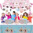 223-Piece Dog Party Supplies Set - Serves 20, Includes Plates, Cups, Napkins, Utensils, Balloons, Banner, Table Cover - Multicolor Cartoon Animal Themed Dog Birthday Party Decorations