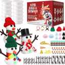 Build a Snowman Kit - Christmas Crafts, Modeling Clay DIY Kit, Creative Kids Air Dry Modeling Clay, Xmas Holiday Party Decor Gift (12 PCS)
