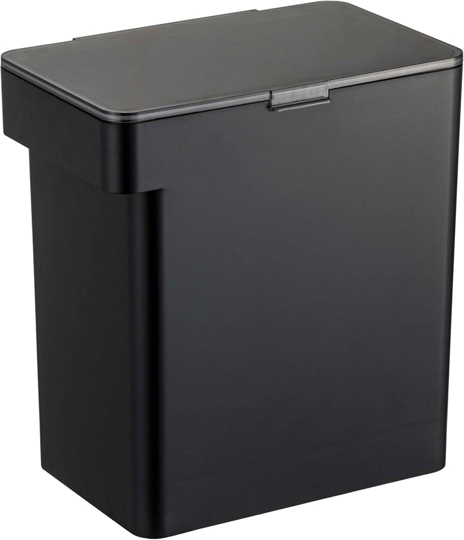 YAMAZAKI Home Tower Airtight Pet Food Storage Container - Cat And Dog Food Holder Bin With Transparent Lid And Handle - Large - Polypropylene - 15 Lbs., 3.2 Gallons, 12 Quarts Large