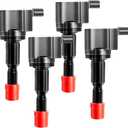 Motorevo 4PCS Ignition Coil Pack Compatible with Honda Fit 1.5L 1.5 L4 2007 2008 Base DX LX Sport Hatchback, UF581, 5C1635, C1578, 30520PWC003, 30520PWCS01, E1081