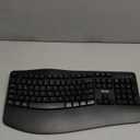 Wireless Keyboard and Mouse Combo,2.4G Full Size Wave Keys Ergonomic Keyboard with Wrist Rest for Natural Typing, 3 DPI Adjustable Ergonomic Silent Mouse for Computer/Laptop/Windows/Mac (Black)