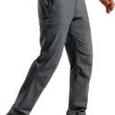 FREE SOLDIER Men's Outdoor Cargo Hiking Pants with Belt Lightweight Waterproof Quick Dry Tactical Pants Nylon Spandex (Dark Gray 42W/30L)