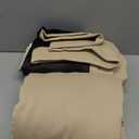 ChrisDowa 100% Blackout Curtains 78 inch Long for Bedroom with Black Liner, 2 Thick Layers Total Blackout Thermal Insulated Grommet Window Curtains 2 Panels Set (Beige, 42 x 78 Inch)