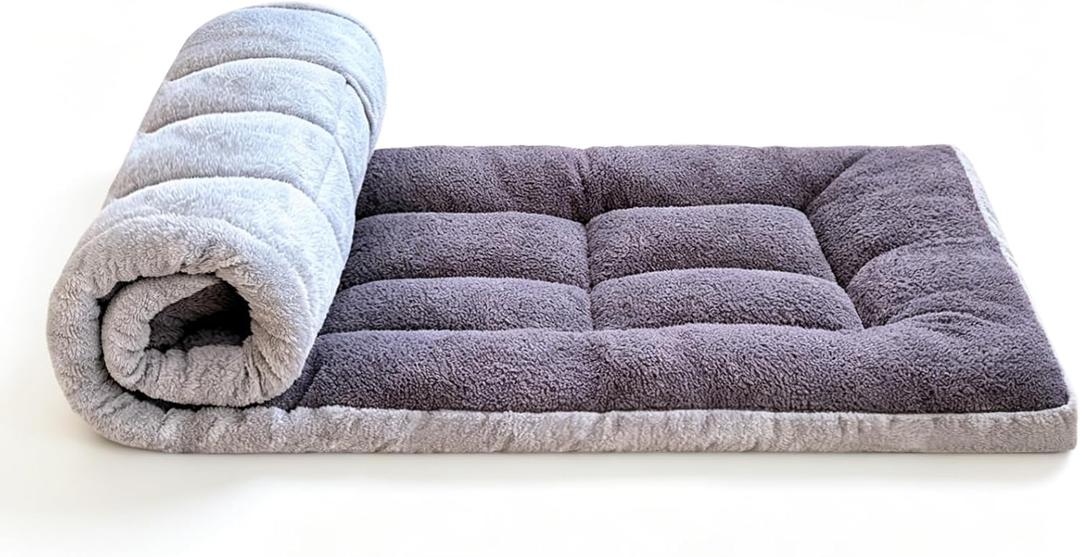 Thick Camping Sleeping Pad, Fluff Camping Cot Pads for Adult, Soft Sleeping Mat, Non-Slip Camping Cot Mattress Topper 75"x28" for Camp Cot/Rv Bunk/Narrow Twin Beds