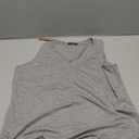Micticsi Womens V Neck Tank Tops Sleeveless Banded Hem Shirts Loose Fit Summer Outfits Clothes 2025 (Large, Grey)