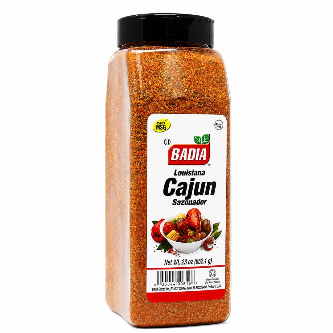 Badia Louisiana Cajun Seasoning, 23 oz Bold & Spicy Creole Blend for Meats, Seafood, Vegetables & More (EXP 05/31/31)