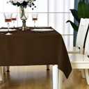 Brown Rectangle Tablecloth Waterproof Stain Resistant Wrinkle Free Square Table Cloth 210GSM Polyester Wipeable Table Cover for Party, Banquet, Indoor & Outdoor - Rectangular, 54 x 54 inch