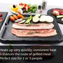 Stovetop Korean BBQ Grill Pan 14.5" Cast Aluminum Nonstick Coating, indoor for gas stove, Portable Outdoor Camping BBQ, Made in Korea, PFOA Free