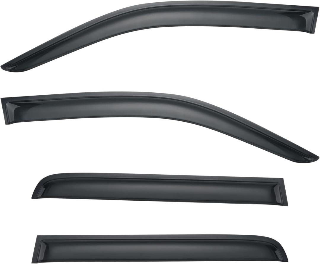 4Pcs Set Tape-On Rain Guards Window Visors for Acura RDX 2019-2024 Window Deflectors Black