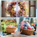 12 Pcs 24 Inch Pastel Ribbon Bows Large DIY Easter Spring Holiday Bow Garland Banner Crafts Decor for Wreath Basket Mantle Tree Topper Home Front Door Outdoor Fence Decor(Pastel Plaid)