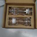 LHS Pepper Mill and Salt Shaker Set of 2 Salt and Pepper Mill Shaker with Adjustable Coarseness-Clear